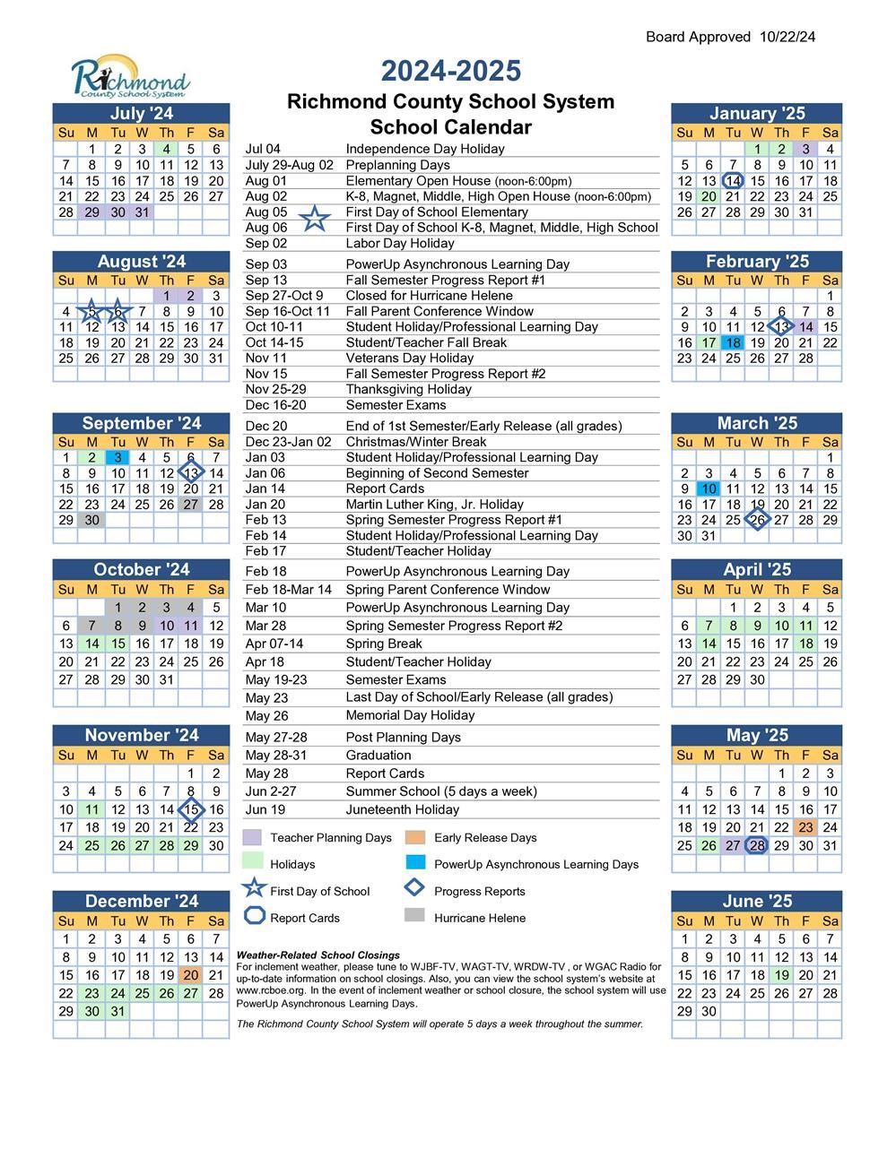 Academic Calender